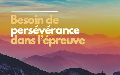 Besoin de persévérance dans l’épreuve